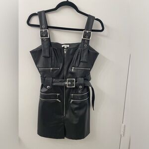 WeWoreWhat leather romper size medium